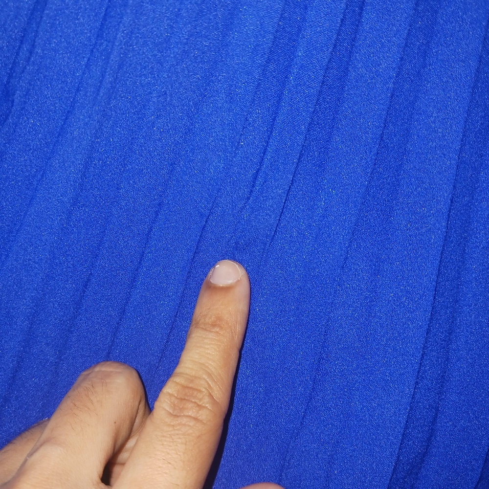 Women Blue belted pleated maxi skirt - Picture 13 of 15